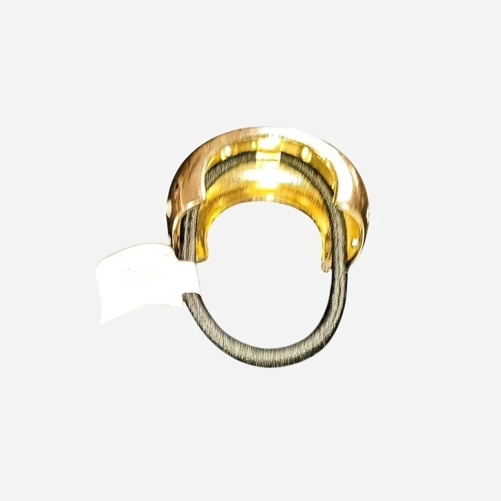 LOFT Gold Cuff Elastic Band Ponytail Holder With Rhinestones New With Tags